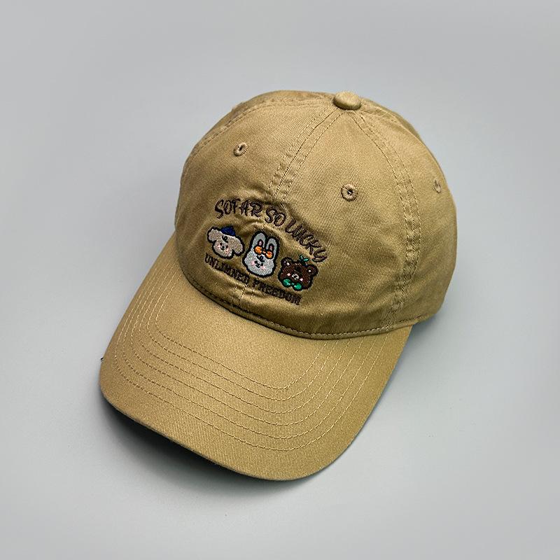 Cartoon Small Animal Embroidery Baseball Cap For Men And Women Casual Cute Versatile Student Cap
