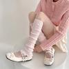 Lolita Fashion Stacked Socks Knitted Foot Cover Leg Cover Socks Warmth Knee Socks  For Women Girls
