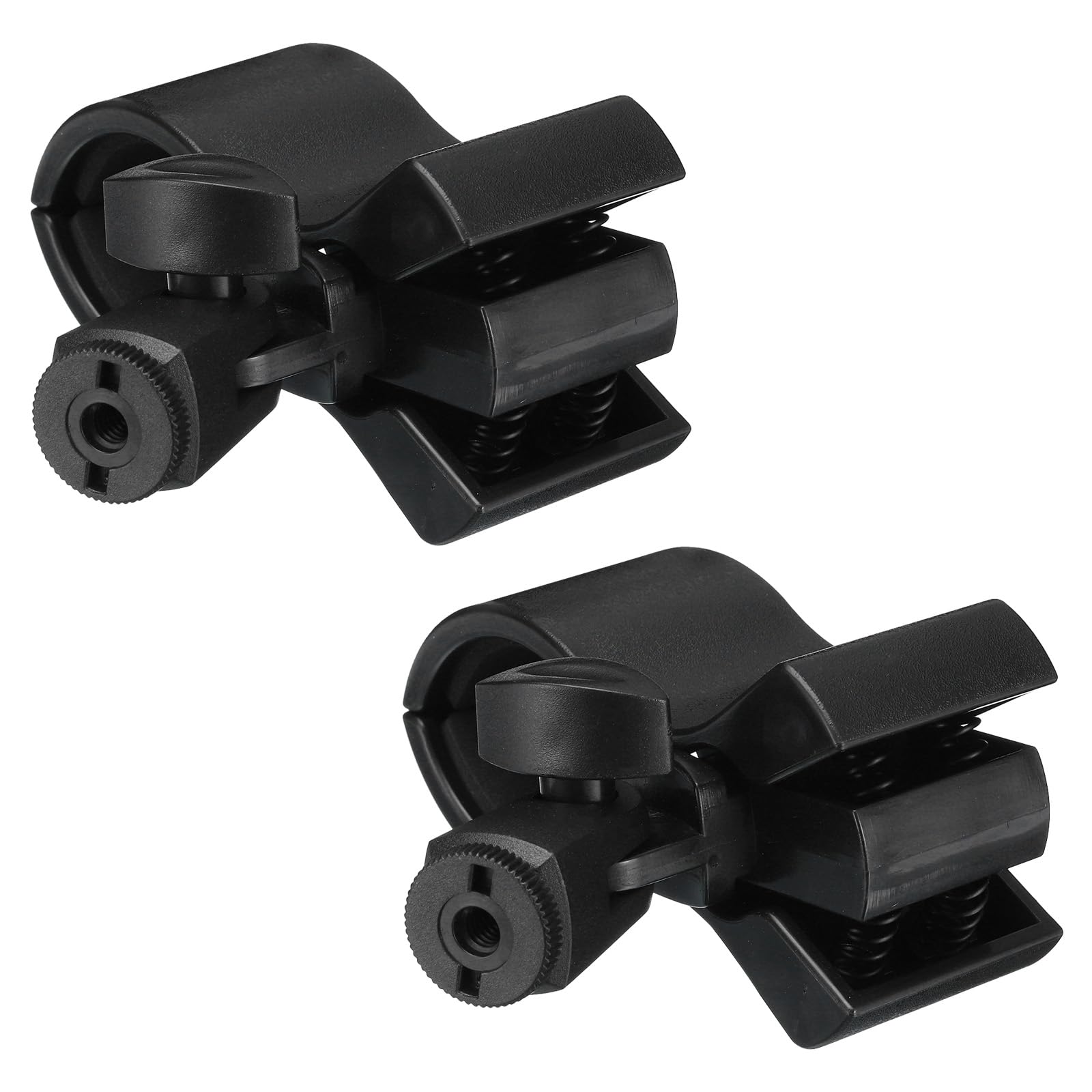 

uxcell Держатель для микрофона, В.Д.. 32 мм - 60 мм Пластиковый интерфейс, Клипса-держатель для микрофона с пластиковым адаптером 1/4 для петличных микрофонов, Черный, Набор из