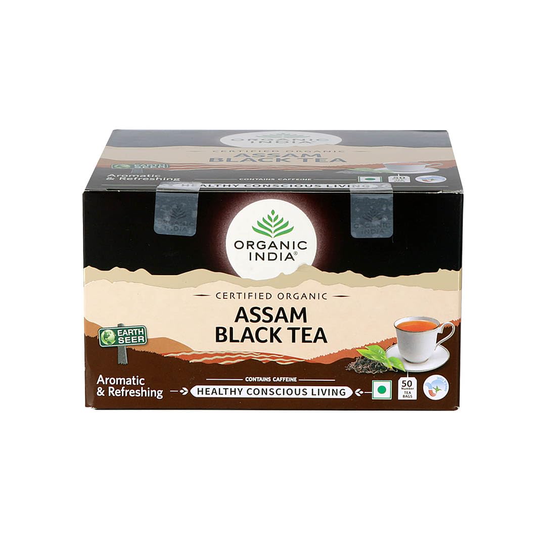 

Organic India Assam Black Tea Strong Brew 50 Teabags For Daily Refreshing Aroma And Rich Flavor Experience