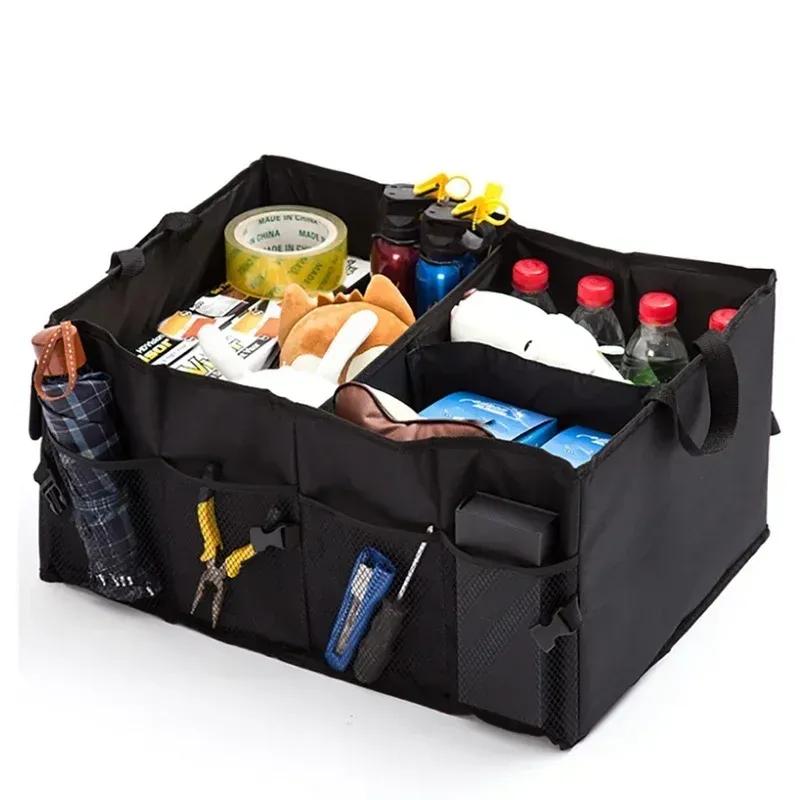 Big Capacity Car Trunk Organizer Collapsible Storage Box Eco-Friendly Durable Auto Cargo Organizer for SUV Truck Travel