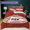 Juego de Funda Nórdica y Funda de Almohada con Estampado del PSV Eindhoven Decoración del Hogar Regalo de Cumpleaños (1 * funda de edredón + 2 * fundas de almohada sin relleno)122