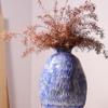 Nordic Minimalist Blue Ceramic Vase for Living Room Flower Arrangements