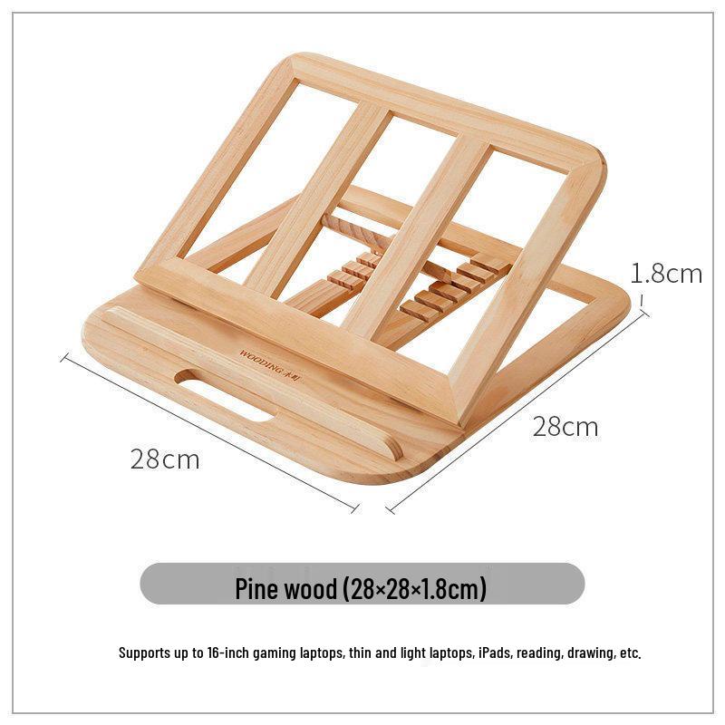Portable Folding Wooden Laptop & Tablet Stand with Heat Dissipation