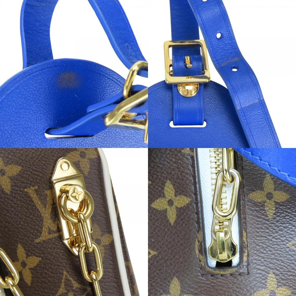 Used LOUIS VUITTON Handbag NBA Cloakroom Drop Kit M45588 Monogram Brown Blue NBA Collaboration