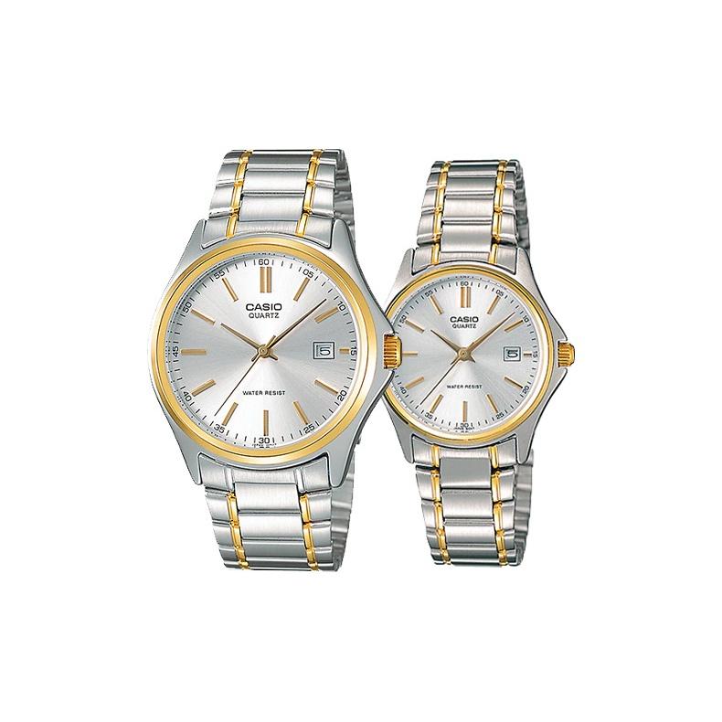 CASIO Unisex Pair Table Series Silver Watch MTP-1183G-7A P-1183G-7A Silver Dial