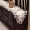 Lace Table Runner, Vintage Lace Dining Table Runner, Non Slip Coffee Table Runners, Waterproof Oil-Proof Table Runner with Exquisite Lace for Dining