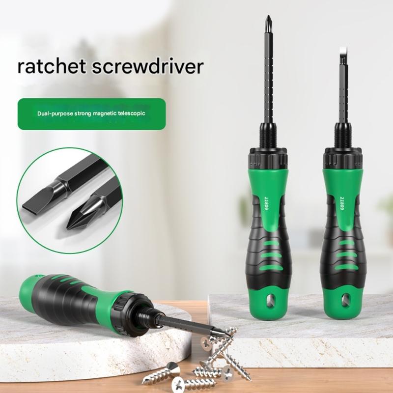 Precisions Ratchet Screwdriver Set, Telescopic Household Screwdriver Home Repair Tool Ratchet Screwdriver Kit