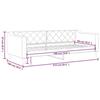 VidaXL Lit de repos gris foncé 90x190 cm tissu 354172