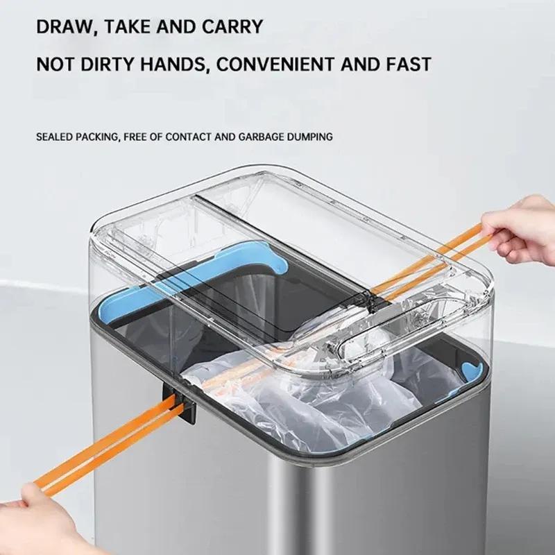 Smart Trash Can 20 Liters Large Capacity Wastebasket Stainless Steel Kitchen Garbage Bin 15 Liters Automatic Sensor Trash Bin