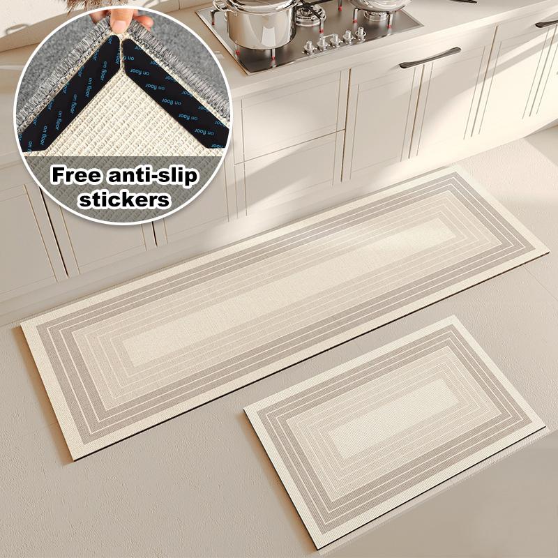 Nonslip Kitchen Mat Floor Mats Bedroom Living Room Long Bedside Area Rug Absorbent Foot Mat Comfort Entrance Doormat Carpet