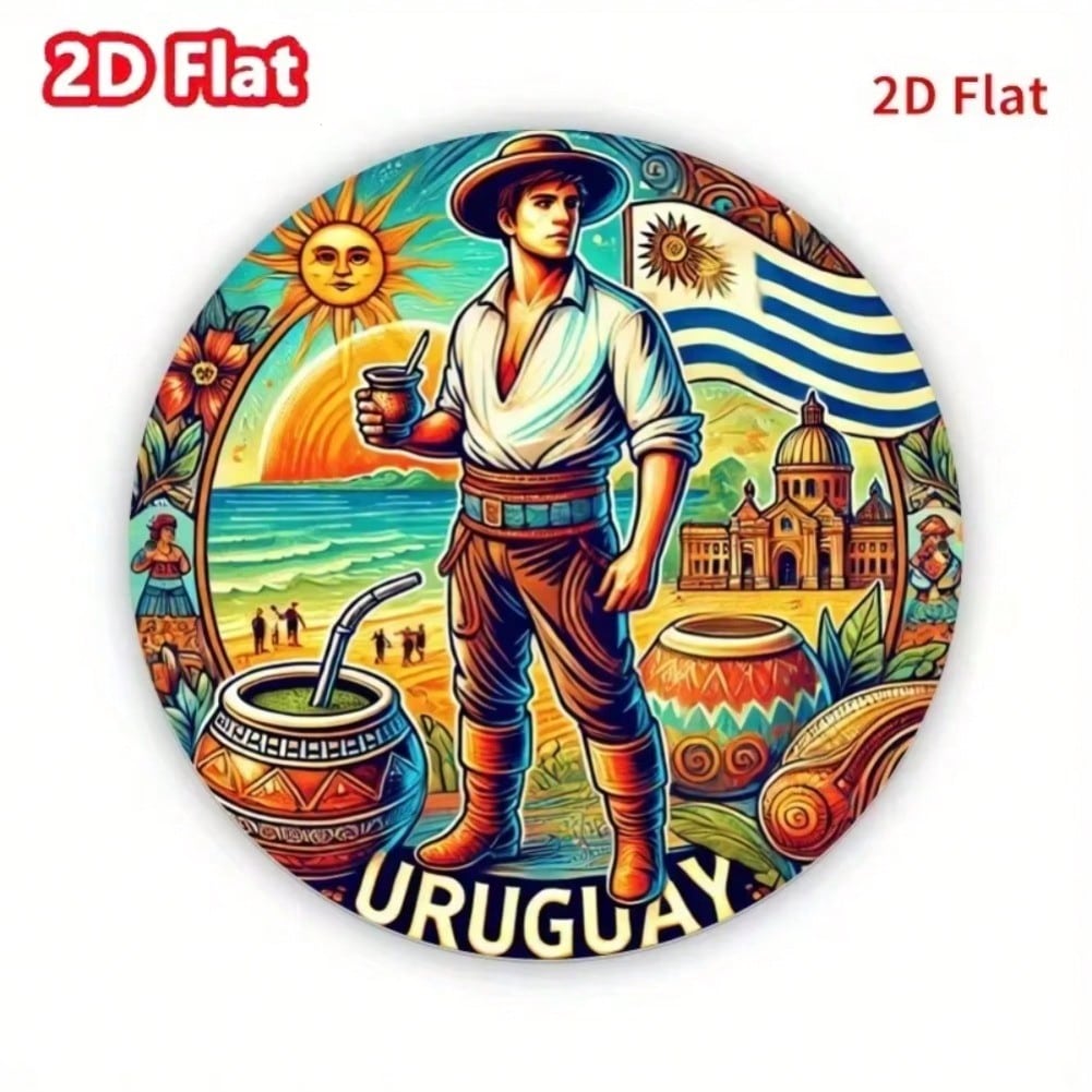 

DORA Tin Sign Uruguay Vibrant Huarache Tea Beach Scene Metal Wall Art Home Decor 20x20cm(8x8inch)