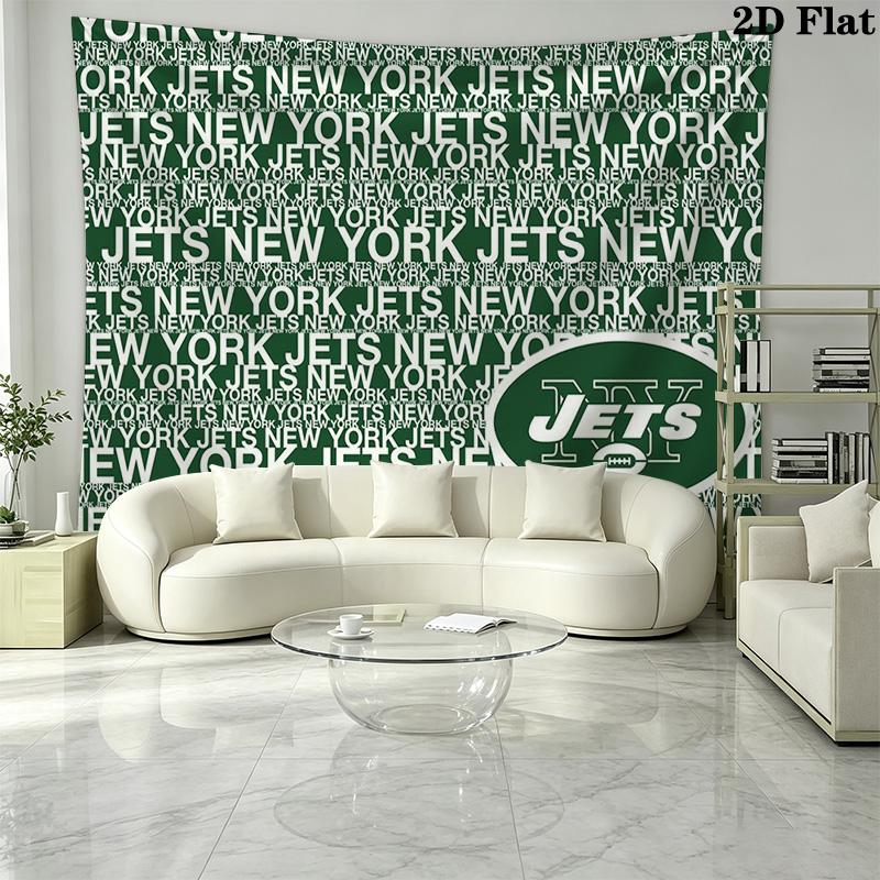 NY Jets Wall Tapestry Aesthetic Wall Hanging Printed Fabric Blanket Decorative Tapestries for Bedroom Living Room Home Decor
