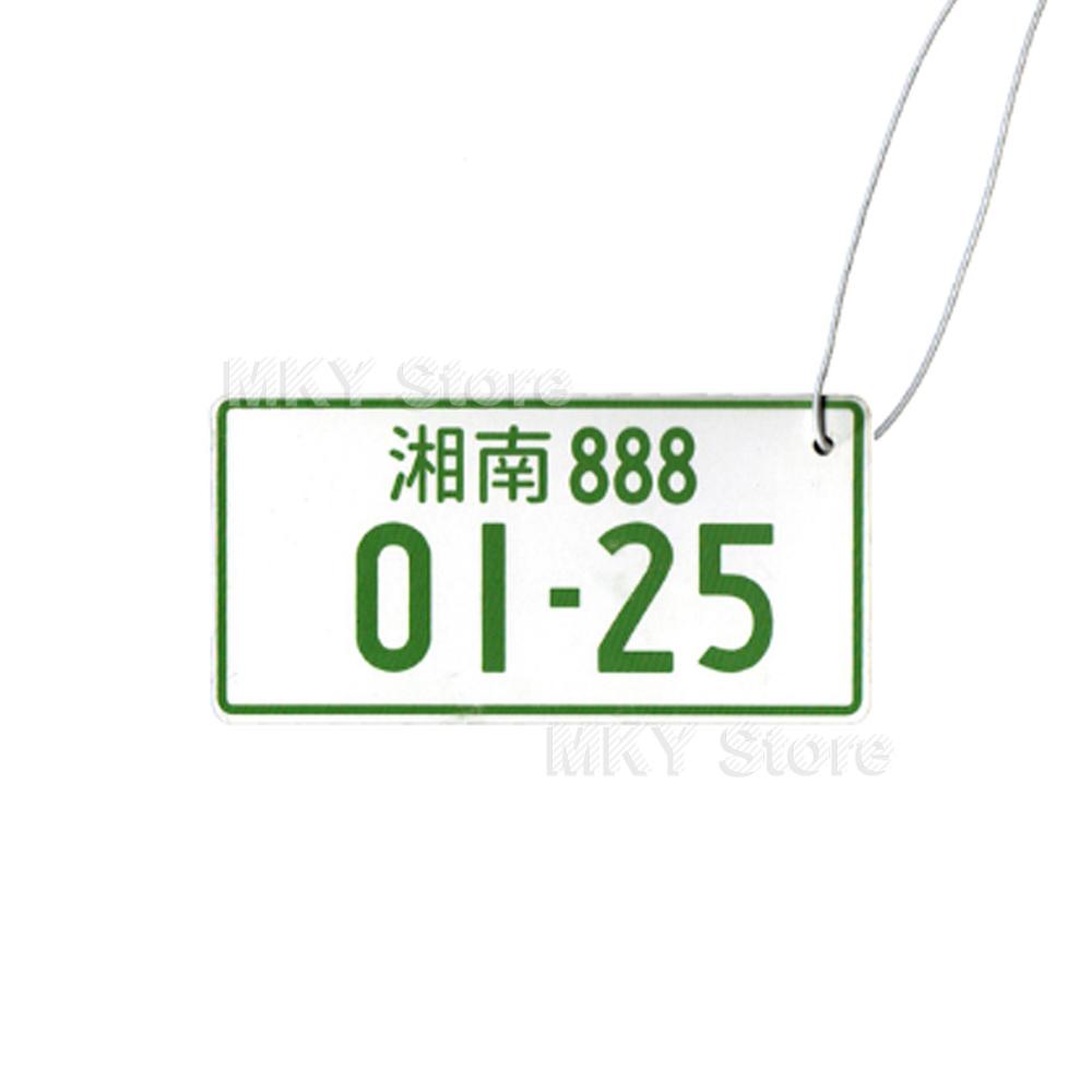 Yüksek Kaliteli Araba Hava Spreyi Asılı Oto Dikiz Aynası Parfüm JDM Yarış Stili Araba Plakası Katı