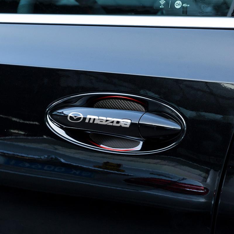 Car Door Sticker Carbon Fiber Scratches Auto Handle Protection Film For Mazda 3 6 CX5 2 CX3 CX9 MX5 RX8 Axela Demio MS CX5 2 Axela Demio Atenza MS GJI