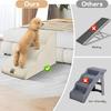 Dog Stairs Ramp for Bed 3/4-Step Dog Steps for High Bed & Couch Pet Steps for Small Dogs Cats Non-Slip Balanced Dog Indoor Ramp
