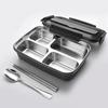 Multi-Compartment Stainless Steel Bento Box - No Flavor Mixing, Microwave Safe, Ideal for Students and Office Workers, Portable Lunch Solution