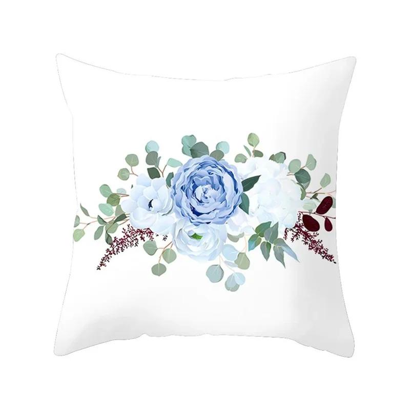 Printed Polyester Square Throw Pillow Cushion Cover Car Sofa Office Chair Simple Home Decoration