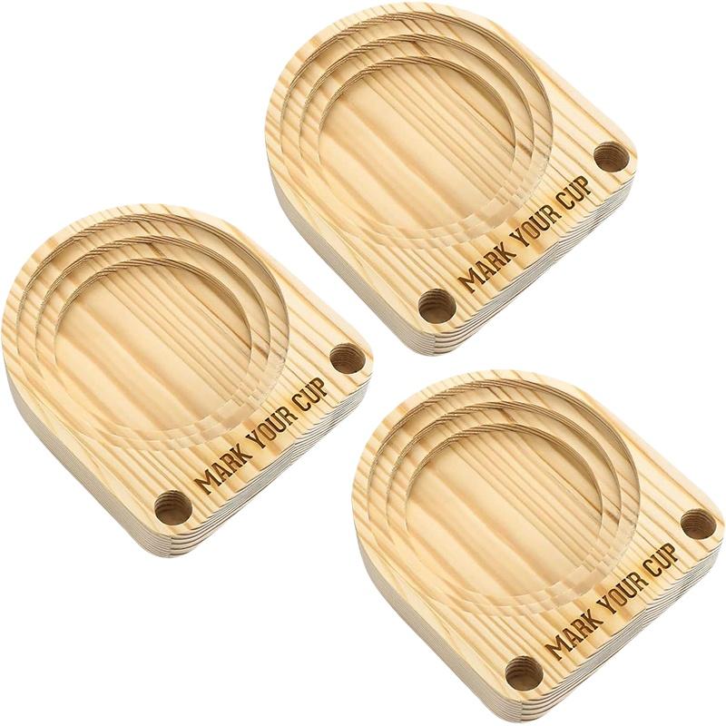 

Держатель для стаканов для вечеринки с прорезью для маркера Деревянный диспенсер для стаканов для ванной комнаты Одноразовый держатель для стаканов для вечеринки Организатор стаканов для барбекю