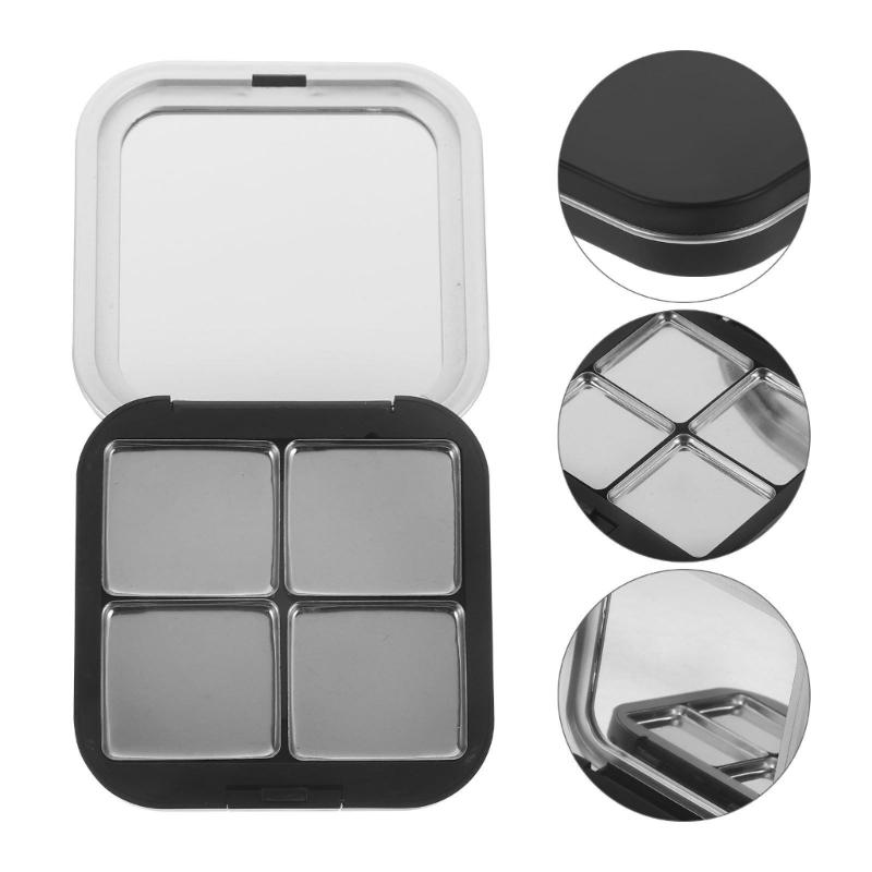 Magnetic Shut Cosmetic Storage Boxes Makeup Holder Matte Finish Empty Eyeshadow Palette For Purse Or Travel