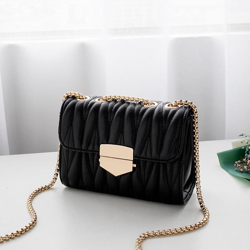 Fashion Rhombus Elegant Shoulder Women's Bag Gun Color Versatile Chain Crossbody Cosmetic Bag