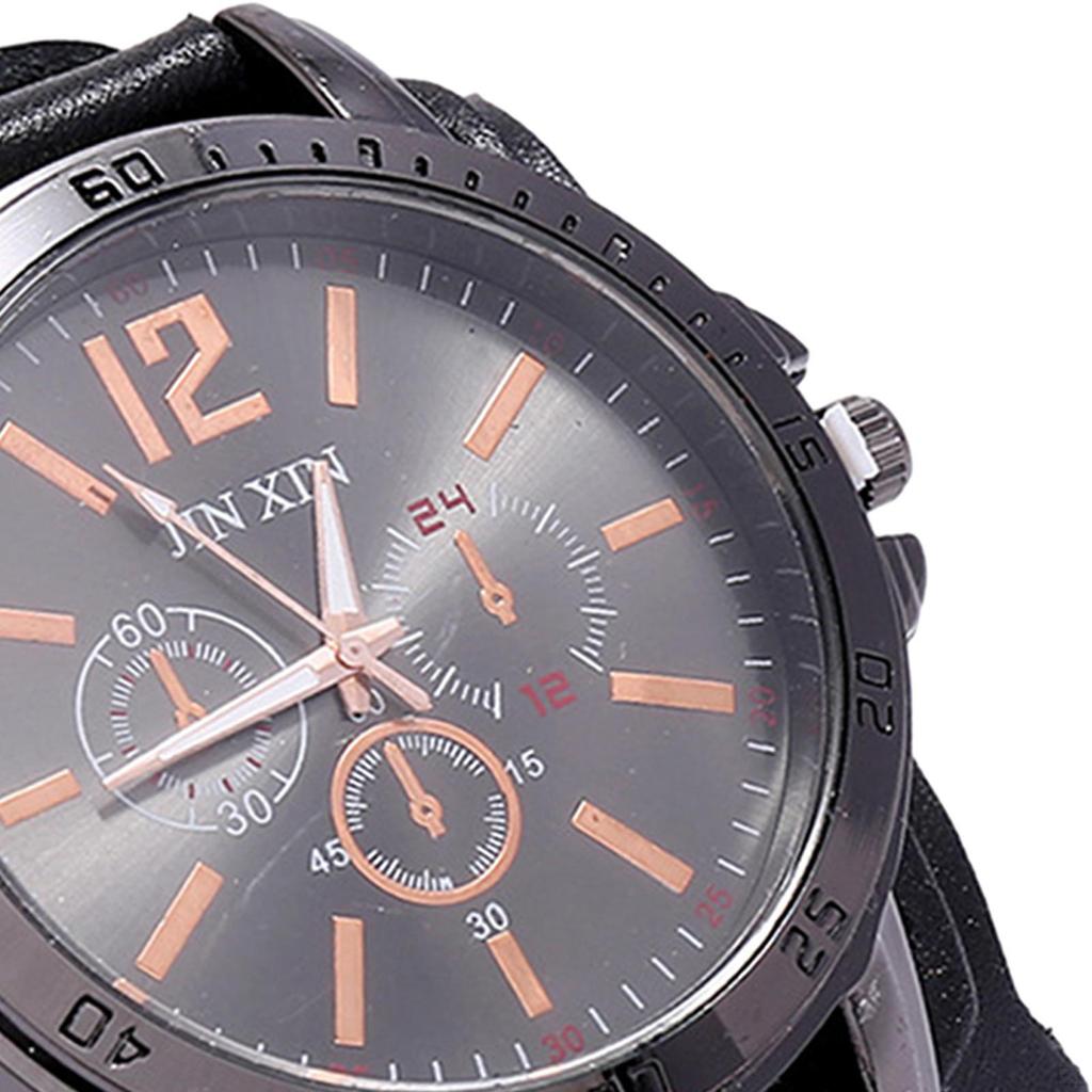 Men Wrist Watch Cuff Trendy Leather Bracelet Male Wristwatch for Boyfriend Birthday