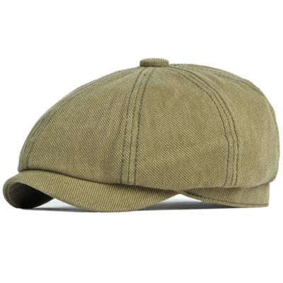 Octagonal Newsboy Cap Men Women 100 %Cotton Beret Hat Spring Summer Male Female Beret Cap Hats For Men Women