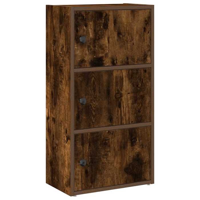 VidaXL Bibliothèque chêne fumé 40x24x77 cm bois d'ingénierie, étagère à livres, support de rangement, support à livres, 860368
