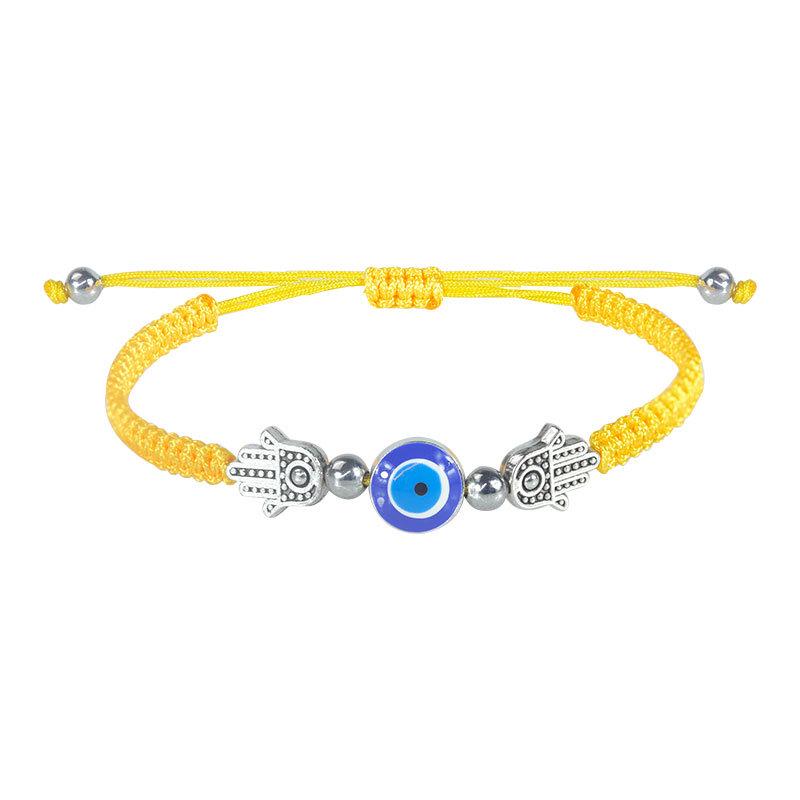 Handmade Adjustable Evil Eye Bracelet for Women - Fatima Demon Eye, Casual Style