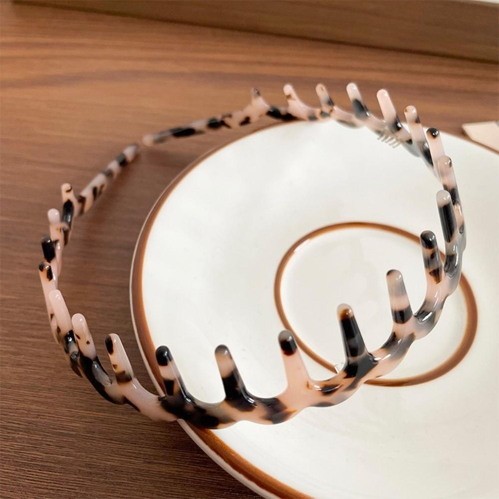 Fashion Plastic U Shape Hair Hoops Wave Shape U Shape Toothed Hair Combs Non Slip Hair Clasp Face Wash