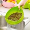 ZISIZ Plastic Rice & Vegetable Strainer Basket with Handle