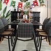 Ambiance de Noël Drapeaux de table Nappes Nappe festive rouge Drapeau de table Meuble TV Housse de table basse Serviette