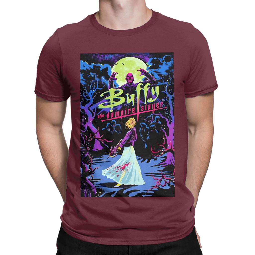 bBuffy The Vampire Slayer black Funny Graphic 100 Cotton TShirt Buffy The Vampire Slayer Band Tops Tees For Unisex