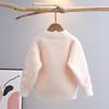 Girls' Mink Velvet Knitted Pullover Sweater - Thickened and Fashionable for Autumn/Winter