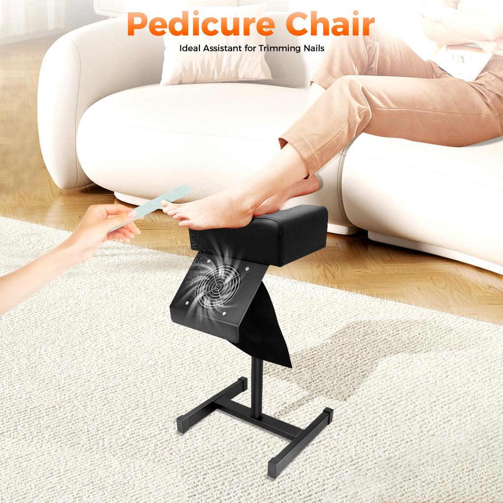 Beauty Salon Spa Lift Footrest Nail Bench With Dust Cleaning Fan Professional Pedicure Stool Height Adjustable Manicure Chair