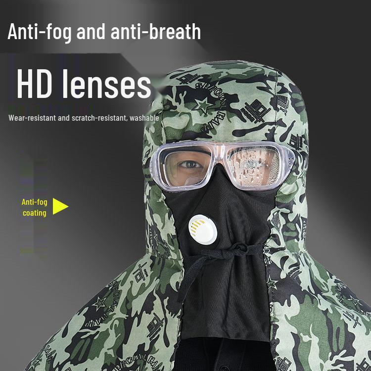 Industriestaubdichte Vollgesichtsmaske & Schal zum Schleifen, Staubschutz, Ideal für Bauwesen & Chemikaliengebrauch