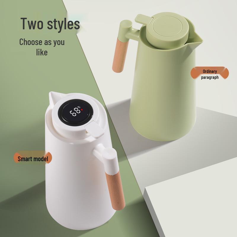 Smart Press-Type Insulated Kettle with Glass Liner - Large Capacity Household Thermos