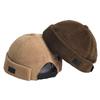 Bonnet Rétro Unisexe Casquette Unie Streetwear Hip Hop Sans Visière Casquettes Vintage en Velours Côtelé Docker pour Hommes Casquettes Dôme Réglables