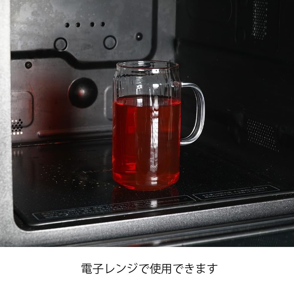 Hario Heat Resistant Glass Can 450mL Beer Glass Mug Dishwasher Microwave Safe Heat Resistant Glass Made In Japan HGK-450-M