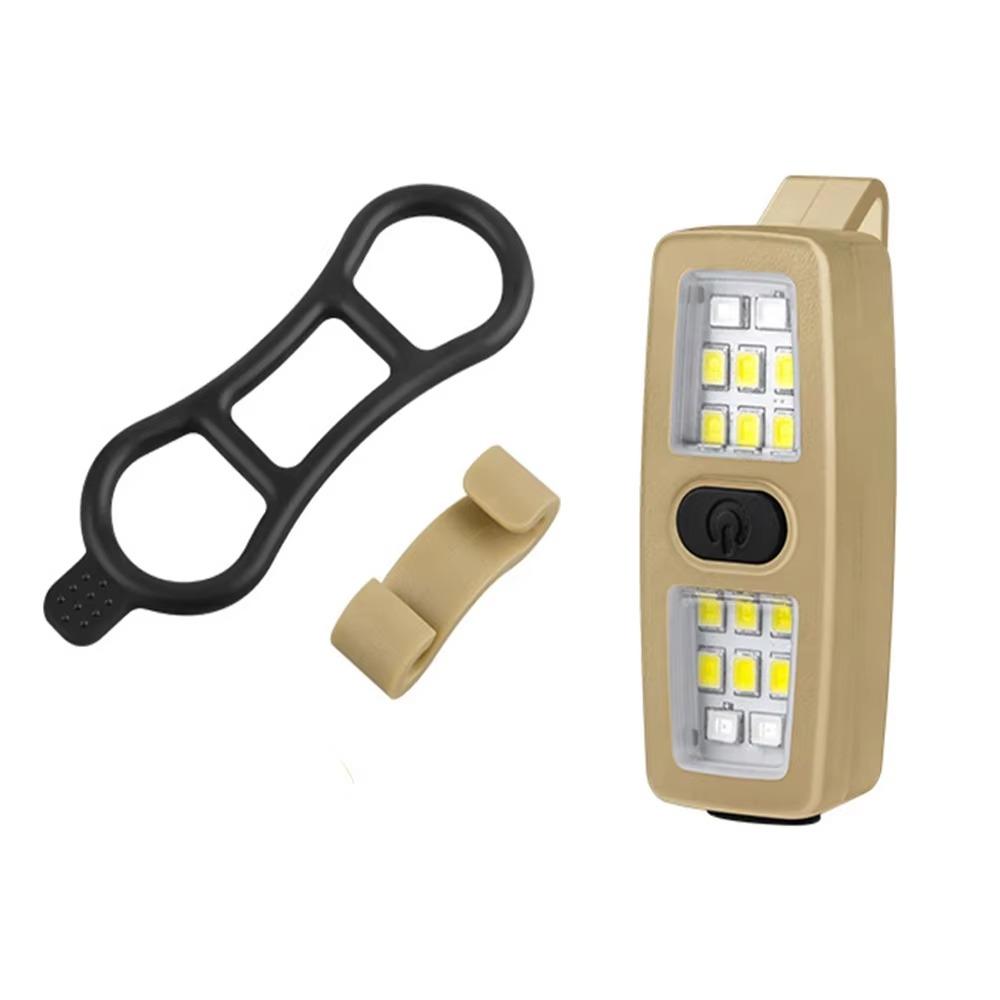 

Small Size Running Light Rechargeable Clip Flashlight Multi-Purpose Safety Bike Light Safety Use хаки
