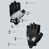 1 Pair Breathable Cycling Gloves Silicone Half Finger Mittens Fitness Gloves  Bodybuilding