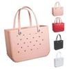 EVA Beach Bag Stylish Swimming Handbag Large Beach Bag with Holes for Shopping Swimming Picnic