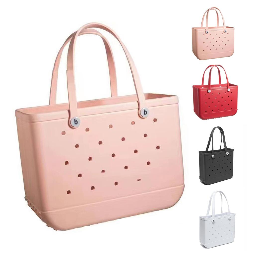 EVA-Strandtasche, stilvolle Schwimmhandtasche, große Strandtasche mit Löchern zum Einkaufen, Schwimmen, Picknick