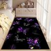 Colorful Glowing Butterflies In Darkness Carpet Yoga Living Room Room Decor Children's Crawling Mat Doormat Area Rug