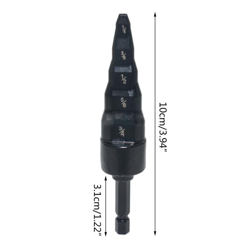 5 In 1 Swaging Spin Tool Drill Bit Air Conditioner Coppers Pipe Expander Manual Tube Expander 3/4" 5/8" 3/8" 1/2" 1/4''