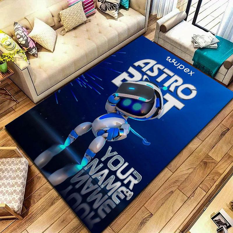 ASTRO BOT Custom Name Carpet Rug for Living Room Bedroom Home Sofa Decoration,Kids play Non-slip Floor Mat
