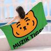 M-MuzikS Luxus T-TigerS Mikrofaser Bedrucktes Strandtuch Bergsteigen Yoga Strand Schwimmen Laufen Saugfähiges Weiches Handtuch