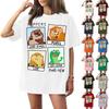 Women's Round Neck Printed Short-sleeved T-shirt Top