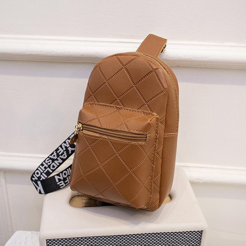 Women's Crossbody Bag Rhombus Embroidered Breast Bag Versatile Niche Women's Bag