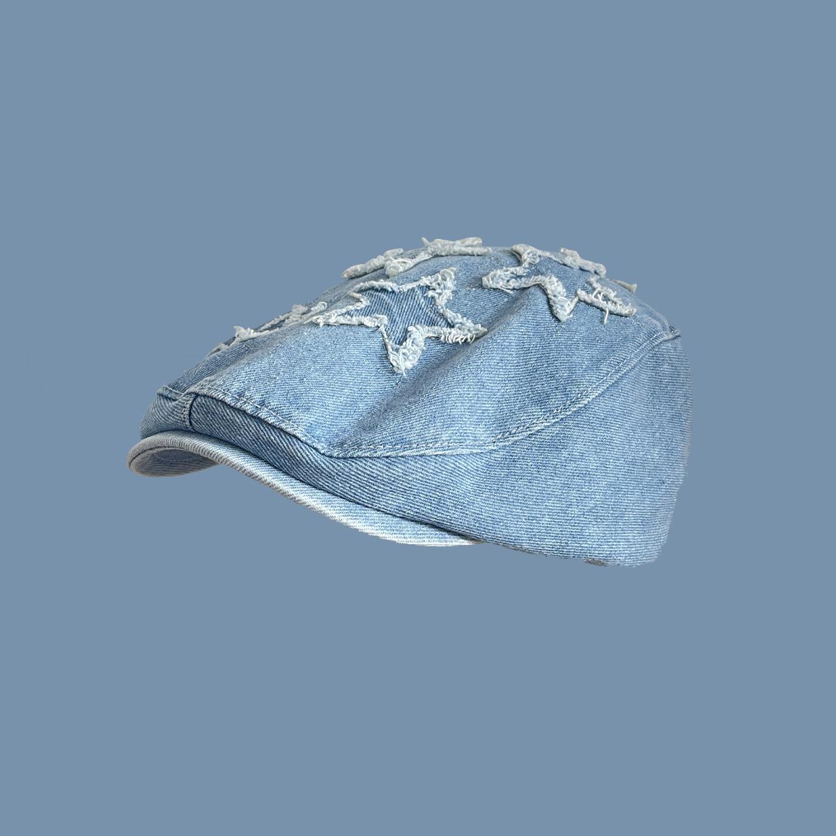 

Летняя корейская версия ретро вышивка цветами кепка с козырьком для женщин, демонстрирующих свои лица на улице, с маленьким универсальным модным беретом M（56-58cm）